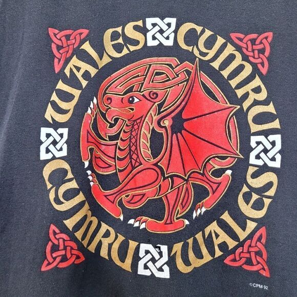 Vintage 1992 Cymru Wales Dragon T Shirt - Picture 2 of 7